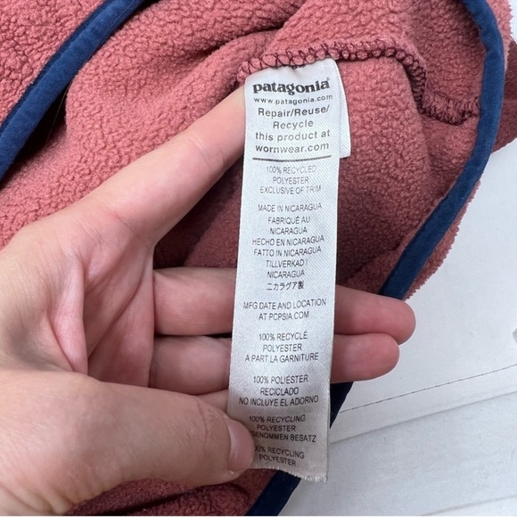 patagonia re tool fleece no pockets size XS brown pink CL - Picture 3 of 5